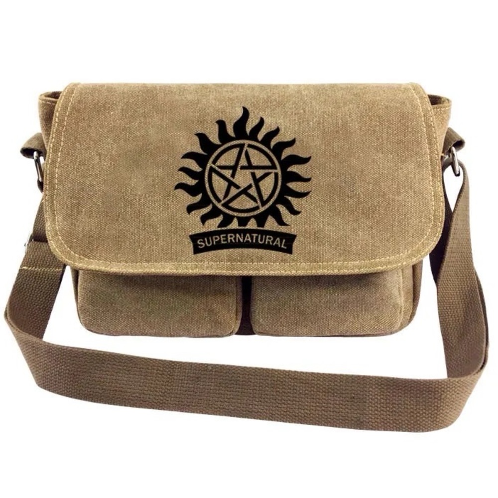 Supernatural Canvas Crossbody Messenger Bag - Picture 1 of 15